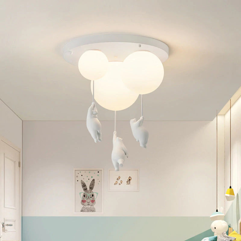 Lumière Enchantée Kids - Suspension Ourson et Ballon pour Chambre d'Enfant - Rynova