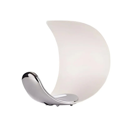 LumiLune - Lampe de Table LED en Aluminium avec Variateur Tactile en Forme de Lune Courbée D76 - Rynova