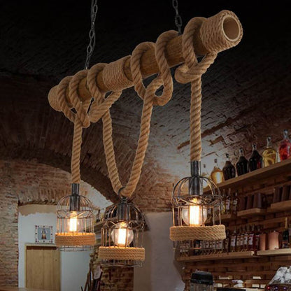 LumièreRétro – Suspension Vintage en Bois et Métal - Rynova