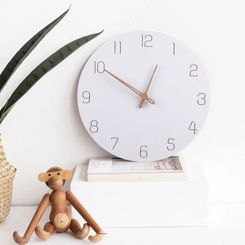ScandiTime - Horloge Murale 3D en Bois Nordique pour Élégance Scandinave - Rynova