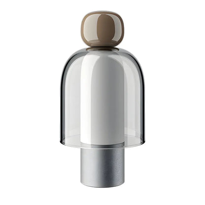 Clarté Nomade - Lampe de Table Rechargeable en Verre Transparent avec LED Dimmable - Rynova