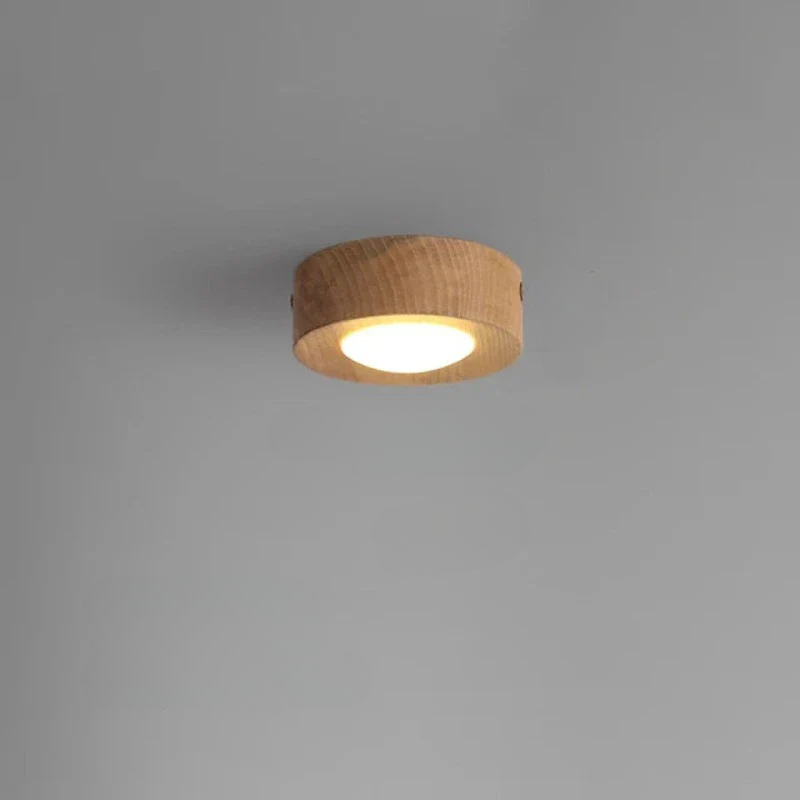 Plafonnier WoodAura - Éclairage en Noyer avec Spot LED Moderne - Rynova