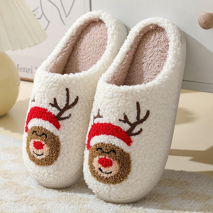 Chaleur Douillette - Chaussons en coton mignons de Noël pour couples - Rynova