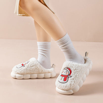 Flocon Doux - Chaussons en peluche anti-dérapants pour l'hiver - Rynova