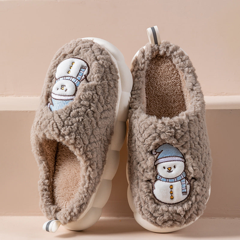 Flocon Doux - Chaussons en peluche anti-dérapants pour l'hiver - Rynova