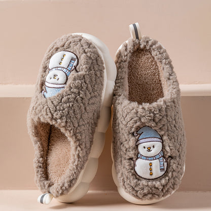 Flocon Doux - Chaussons en peluche anti-dérapants pour l'hiver - Rynova