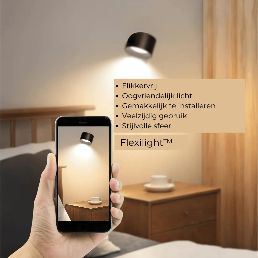 LumiFree - Lampe Murale Rechargeable sans Fil à 360° - Rynova