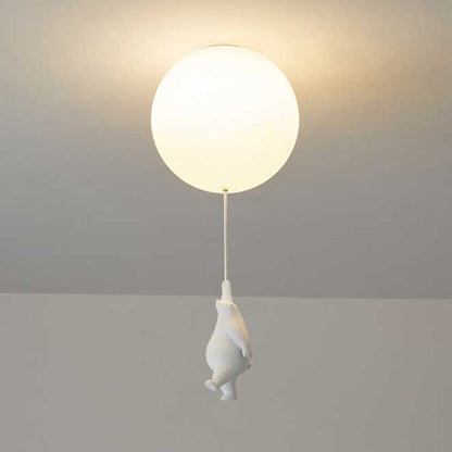 Lumière Enchantée Kids - Suspension Ourson et Ballon pour Chambre d'Enfant - Rynova