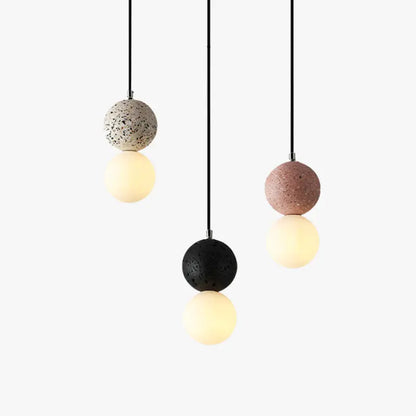 Luminara - Petite Suspension LED Moderne en Verre Noir et Blanc pour Salle à Manger - Rynova