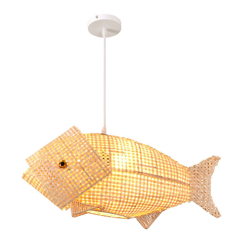 NatureLumière - Lampe Suspendue en Bois Asiatique - Rynova