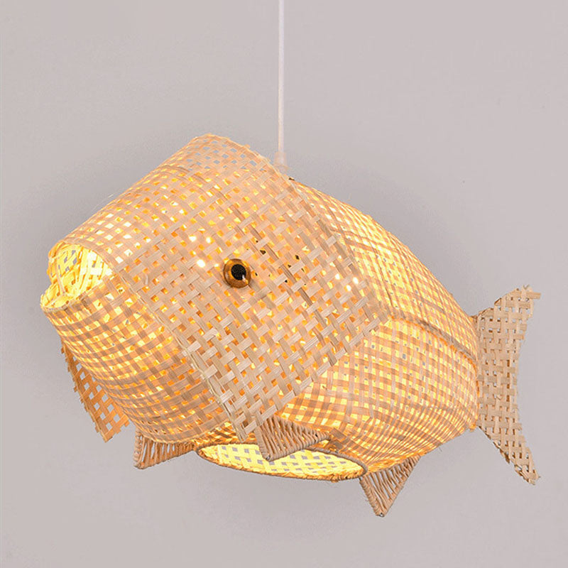 NatureLumière - Lampe Suspendue en Bois Asiatique - Rynova