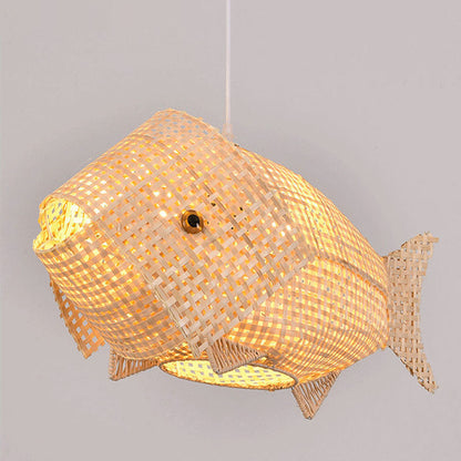 NatureLumière - Lampe Suspendue en Bois Asiatique - Rynova