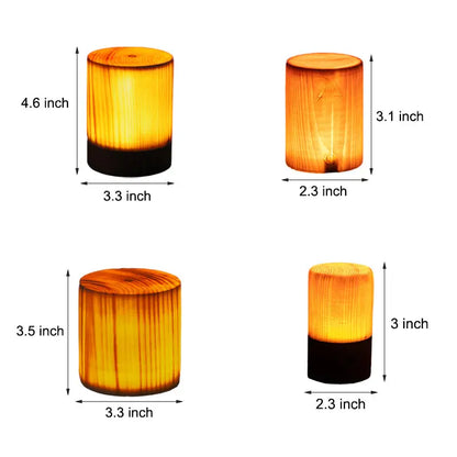 ÉclatBois - Lampe de Table LED avec Batterie Rechargeable et Contrôle Tactile pour Maison et Bureau - Rynova