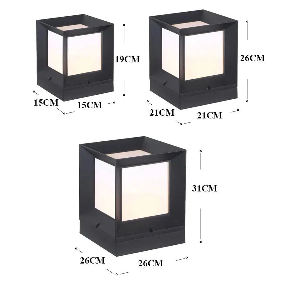 GeoGlow - Lampe de sol cube moderne avec éclairage LED - Rynova