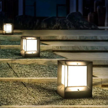 GeoGlow - Lampe de sol cube moderne avec éclairage LED - Rynova