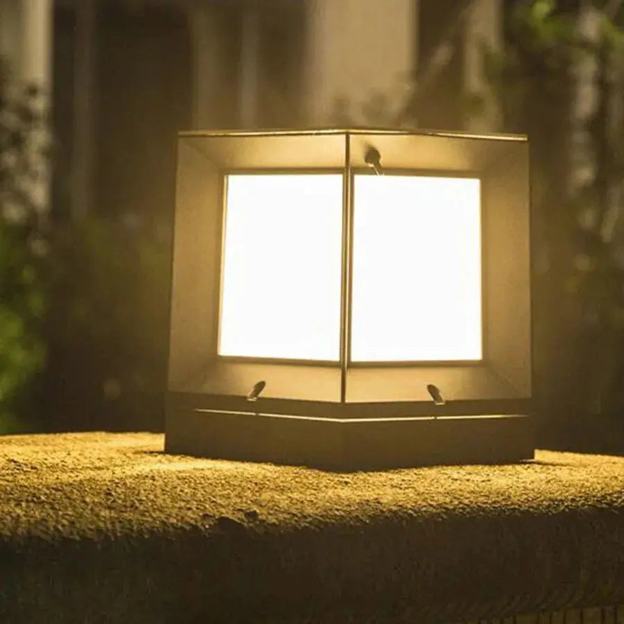 GeoGlow - Lampe de sol cube moderne avec éclairage LED - Rynova