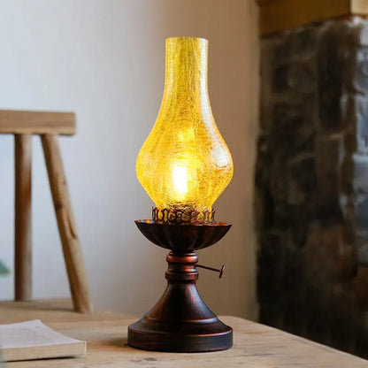 Éclat Rétro - Lampe de Table avec Abat-jour en Verre Craykle - Rynova