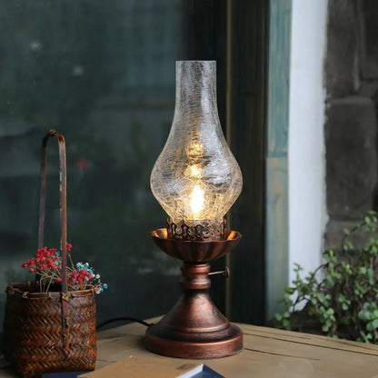 Éclat Rétro - Lampe de Table avec Abat-jour en Verre Craykle - Rynova