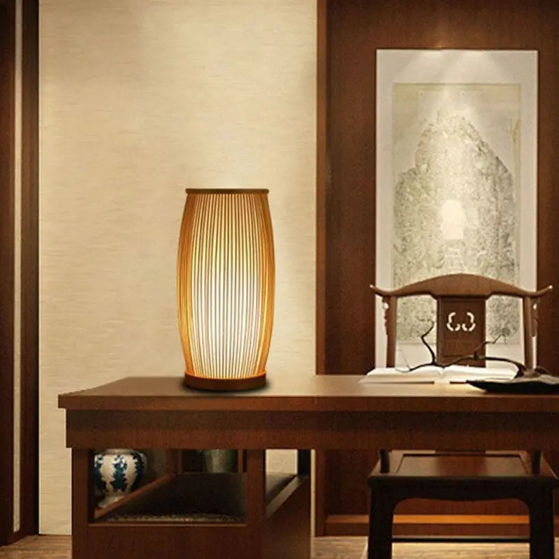 EcoLume - Lampe de table en bambou veilleuse - Rynova