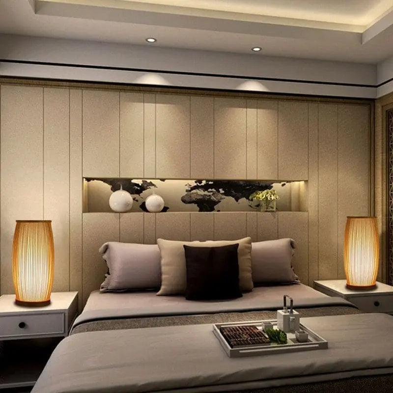 EcoLume - Lampe de table en bambou veilleuse - Rynova