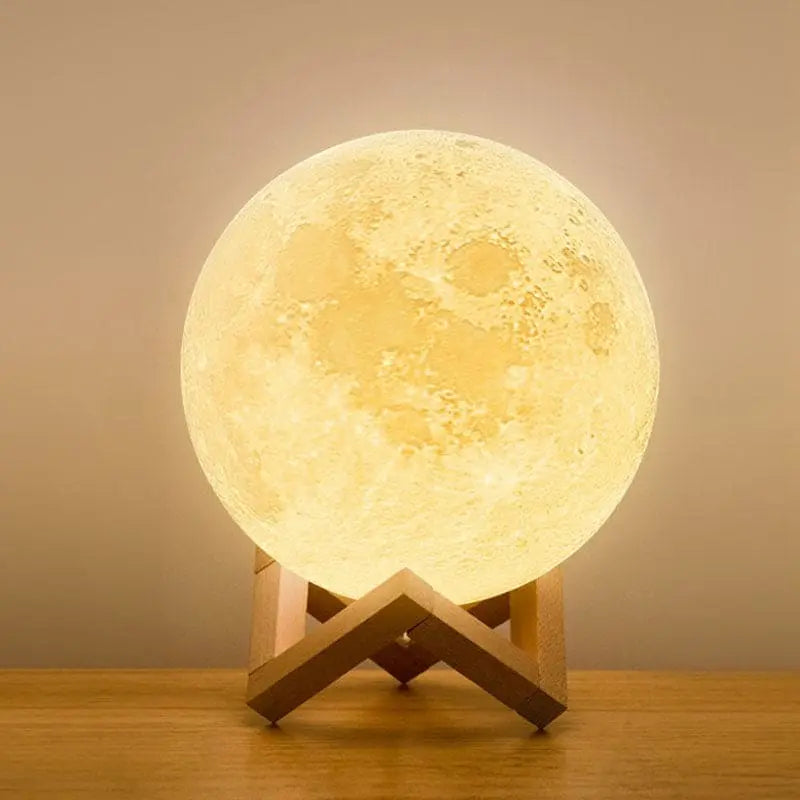 LunaGlow - Lampe de Table en Forme de Lune en Plastique - Rynova