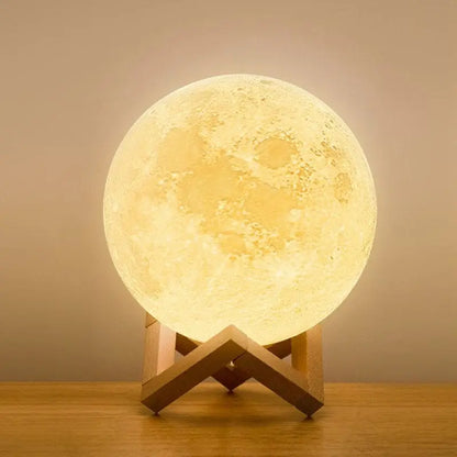 LunaGlow - Lampe de Table en Forme de Lune en Plastique - Rynova