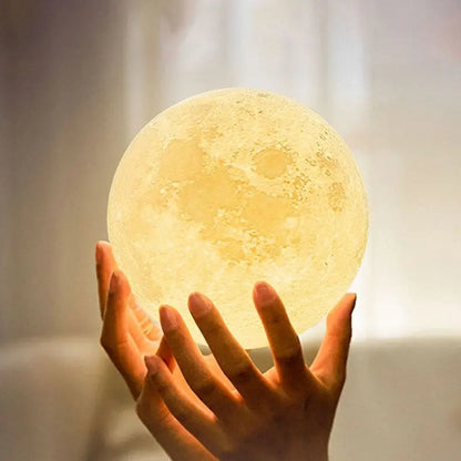 LunaGlow - Lampe de Table en Forme de Lune en Plastique - Rynova