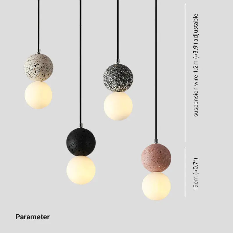 Luminara - Petite Suspension LED Moderne en Verre Noir et Blanc pour Salle à Manger - Rynova