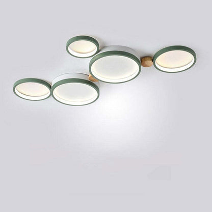 LumièreÉlégante – Plafonnier en métal blanc et gris - Rynova