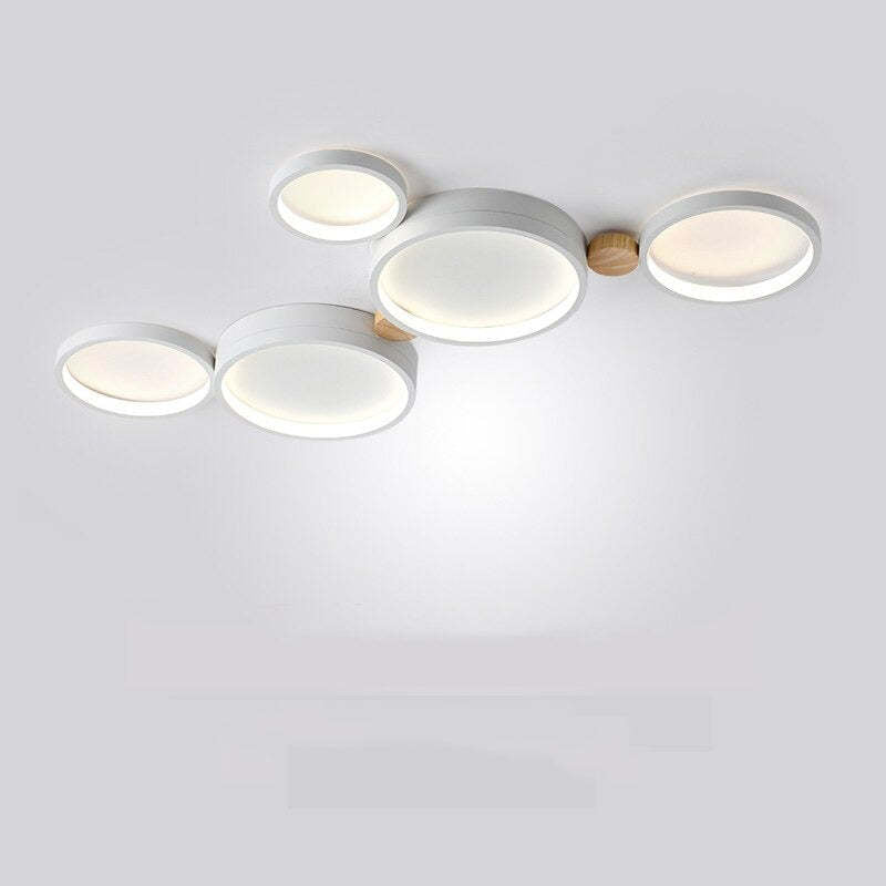LumièreÉlégante – Plafonnier en métal blanc et gris - Rynova