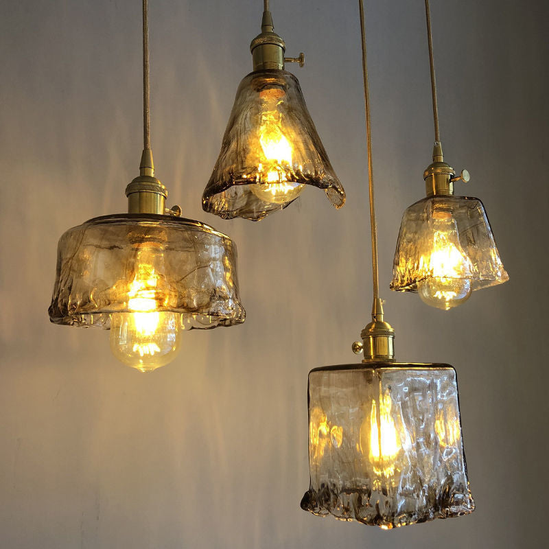 ÉclatOvale - Lampe de plafond avec prismes en cristal noir - Rynova