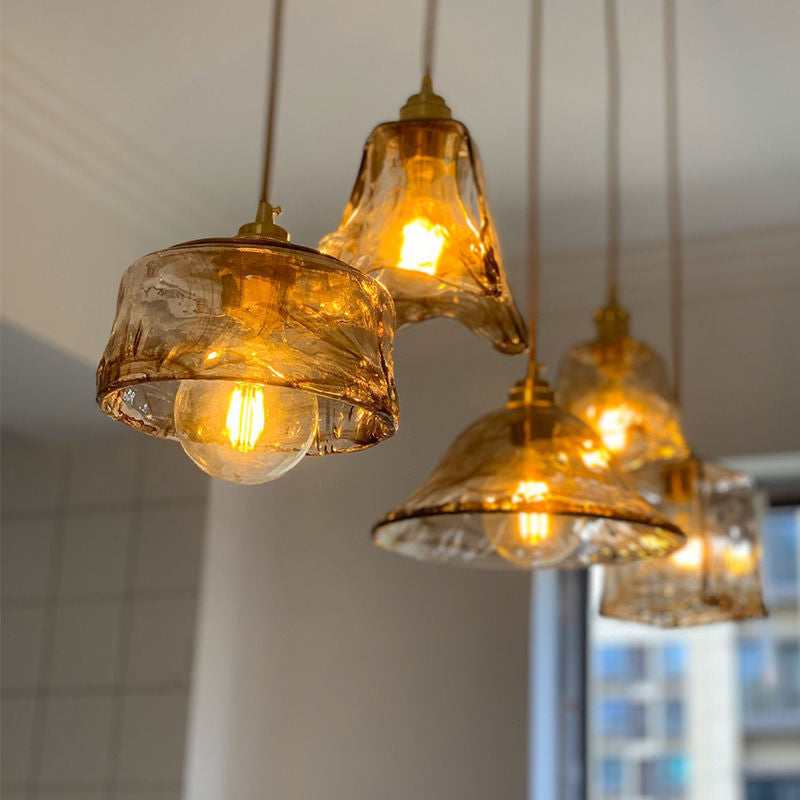 ÉclatOvale - Lampe de plafond avec prismes en cristal noir - Rynova
