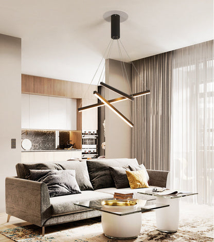 LumaNoir – Lampe Suspendue LED Minimaliste en Métal Noir - Rynova