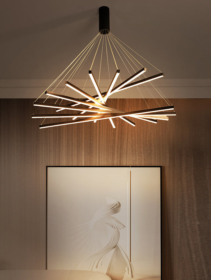 LumaNoir – Lampe Suspendue LED Minimaliste en Métal Noir - Rynova