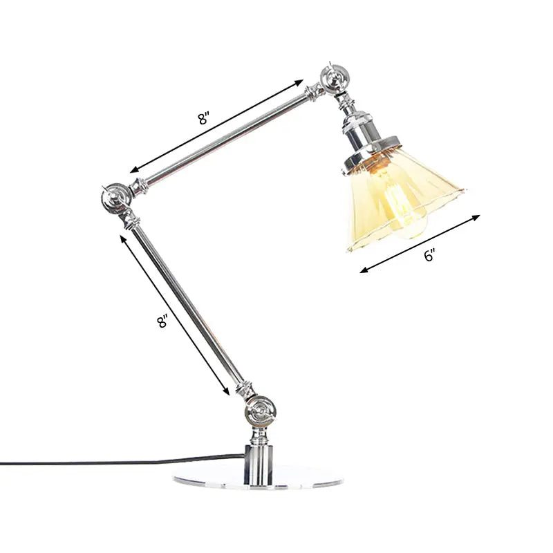 LumiGlow - Élégante lampe de table en verre clair en forme de cône - Rynova