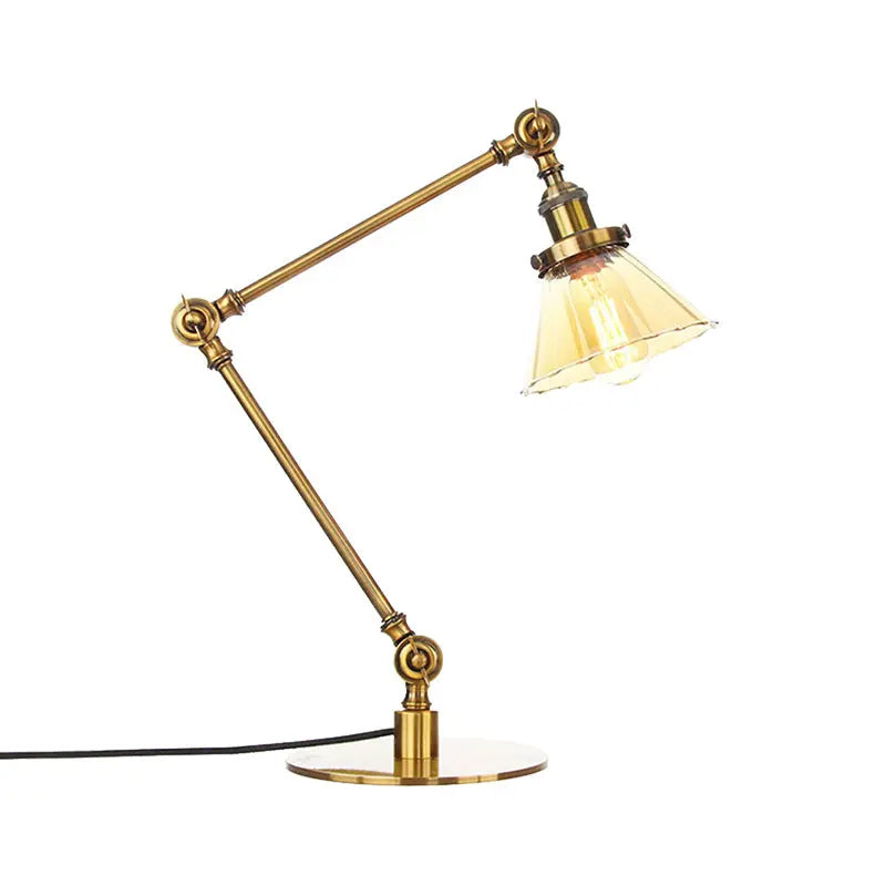 LumiGlow - Élégante lampe de table en verre clair en forme de cône - Rynova