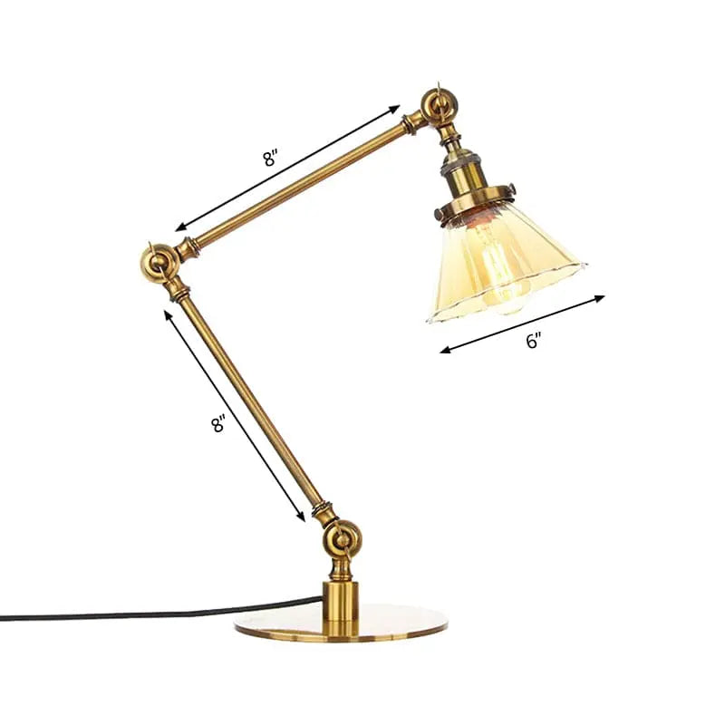 LumiGlow - Élégante lampe de table en verre clair en forme de cône - Rynova