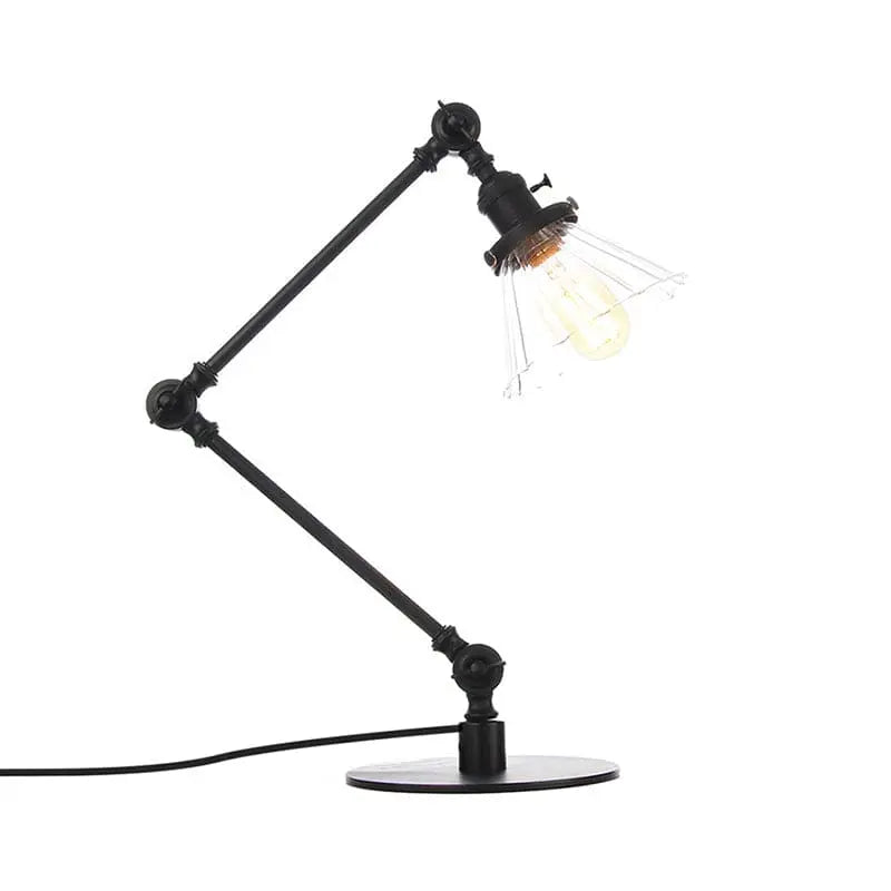 LumiGlow - Élégante lampe de table en verre clair en forme de cône - Rynova