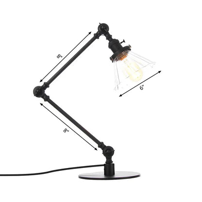 LumiGlow - Élégante lampe de table en verre clair en forme de cône - Rynova