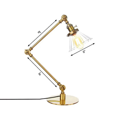 LumiGlow - Élégante lampe de table en verre clair en forme de cône - Rynova