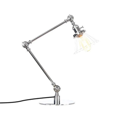 LumiGlow - Élégante lampe de table en verre clair en forme de cône - Rynova