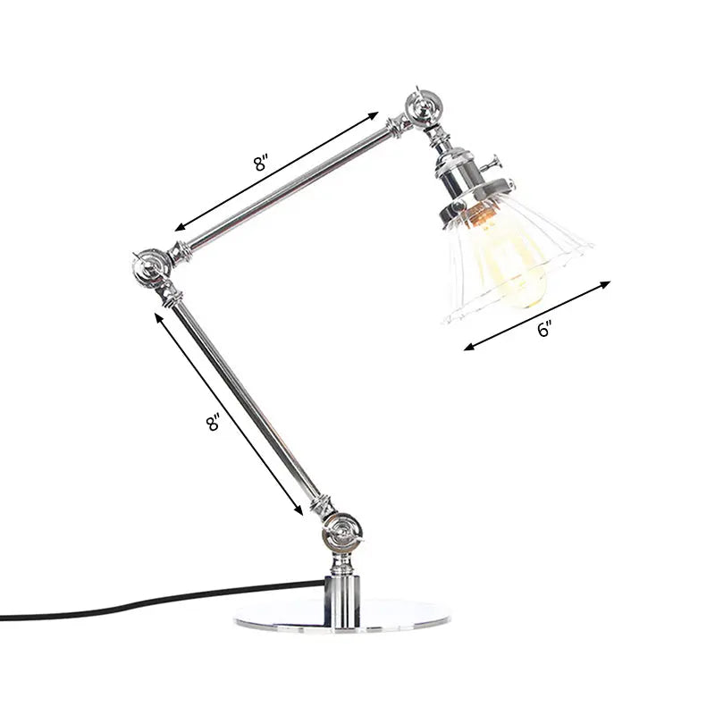 LumiGlow - Élégante lampe de table en verre clair en forme de cône - Rynova