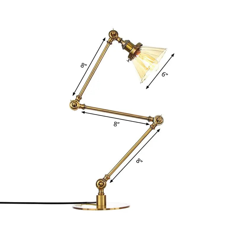 LumiGlow - Élégante lampe de table en verre clair en forme de cône - Rynova