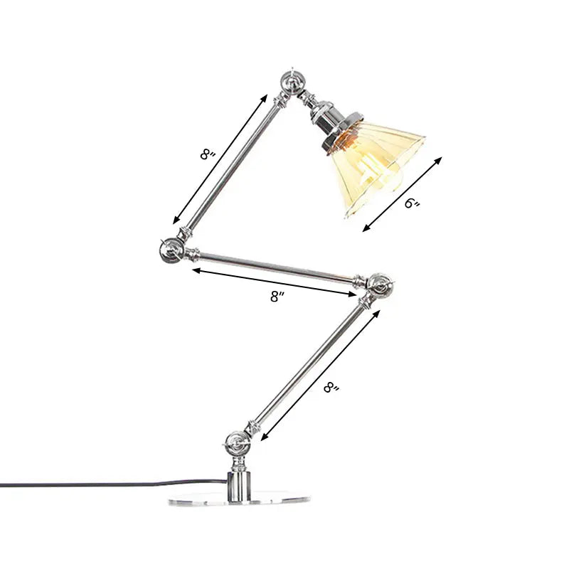 LumiGlow - Élégante lampe de table en verre clair en forme de cône - Rynova