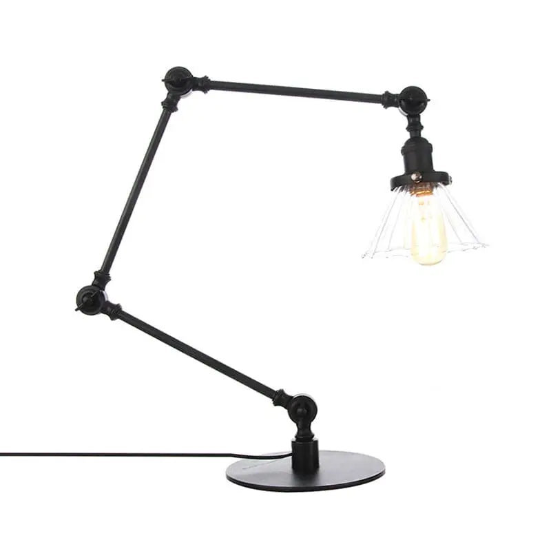 LumiGlow - Élégante lampe de table en verre clair en forme de cône - Rynova