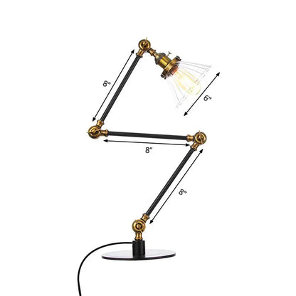 LumiGlow - Élégante lampe de table en verre clair en forme de cône - Rynova