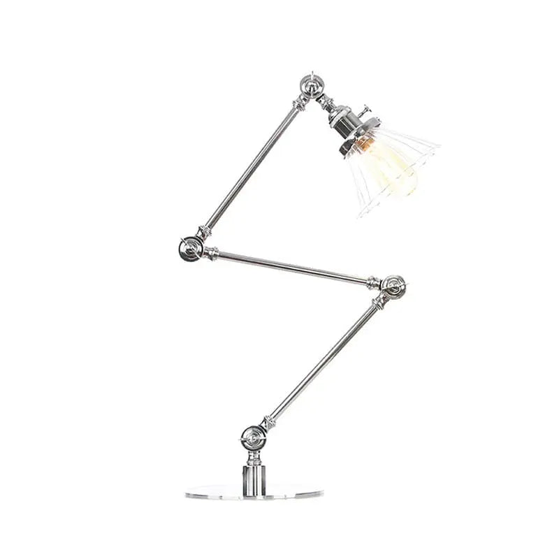 LumiGlow - Élégante lampe de table en verre clair en forme de cône - Rynova