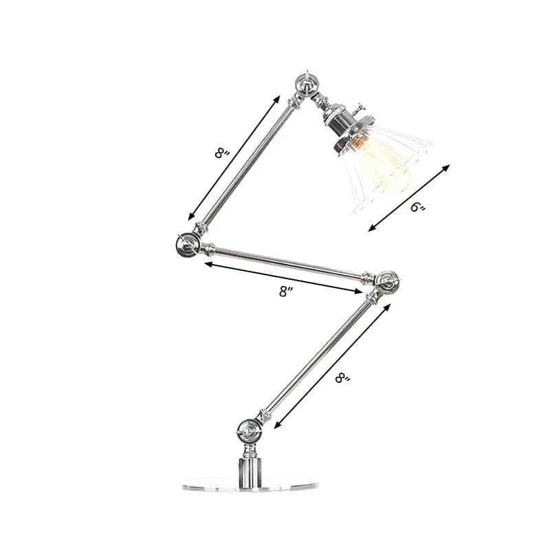 LumiGlow - Élégante lampe de table en verre clair en forme de cône - Rynova