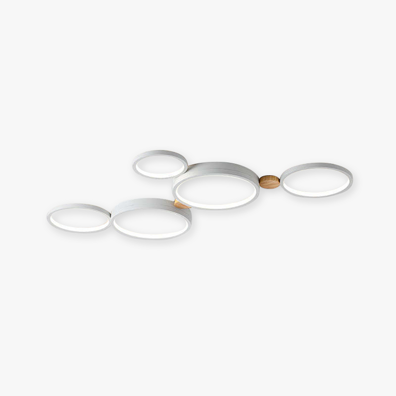 LumièreÉlégante – Plafonnier en métal blanc et gris - Rynova