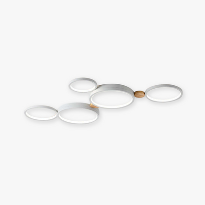 LumièreÉlégante – Plafonnier en métal blanc et gris - Rynova